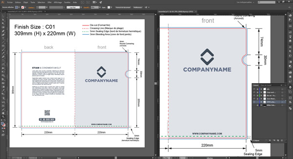 Pochette plastique couleur essentiel