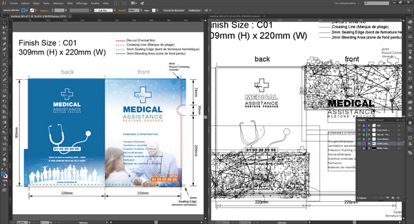 Pochette plastique couleur design plus