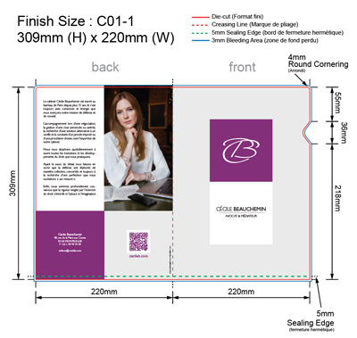 AVOCAT 02 - Pochette Plastique Couleur personnalisée