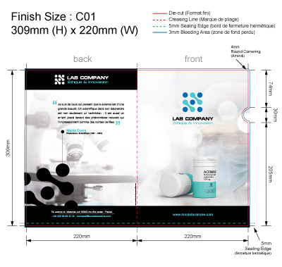 MEDICAL 03 - Pochette Plastique Couleur personnalisée